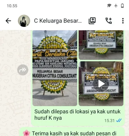 Pengiriman Papan Bunga Duka Bojanegara Padamara